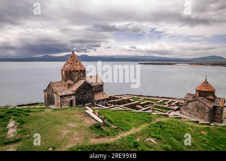 Aerial view of the Armenia landmarks Stock Photo