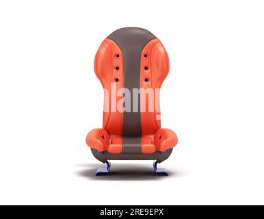 New sport car seat front view 3d render on white Stock Photo