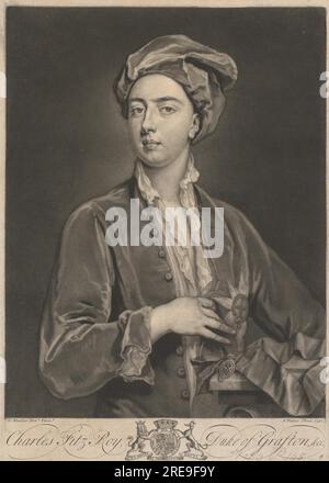 Charles FitzRoy, 2nd Duke of Grafton 1731 by John Faber Junior Stock Photo