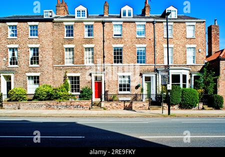 Georgian Houses, Monk Gate, York, Yorkshire, England Stock Photo