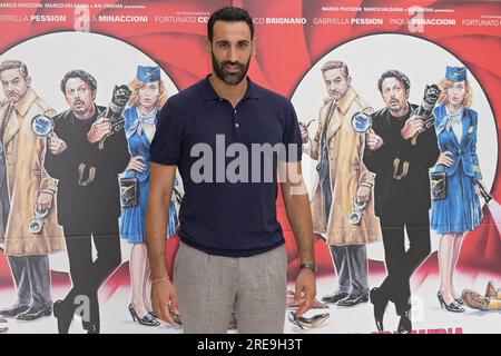 Rome, Italy. 26th July, 2023. Marco Zingaro attends the photocall of movie Una commedia pericolosa at Le Meridien Visconti Palace Hotel. Credit: SOPA Images Limited/Alamy Live News Stock Photo