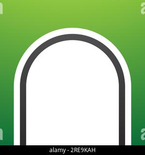 Green and Black Arch Shaped Letter M Icon on a White Background Stock ...