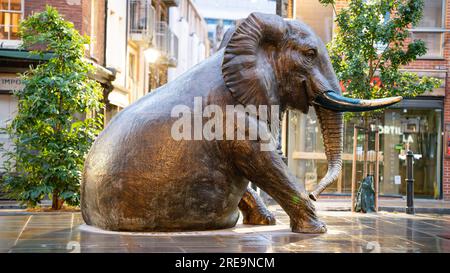 Elephant sculptures in Spitalfields Market in London, England. Stock Photo