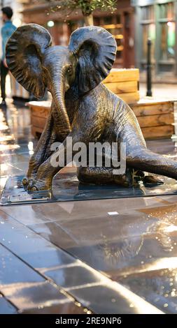 Elephant sculptures in Spitalfields Market in London, England. Stock Photo