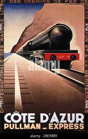 vintage reproduction railway travel posters Stock Photo