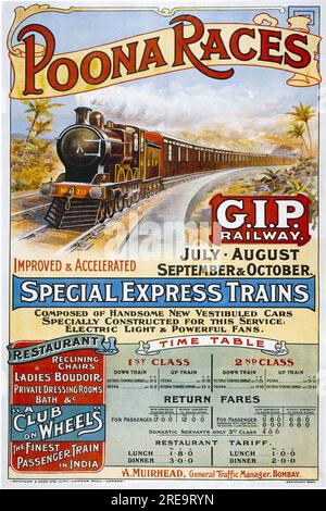 vintage reproduction railway travel posters Stock Photo