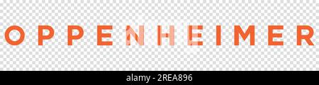 Oppenheimer Movie Vector Logo. Illustration isolated on transparent background Stock Vector