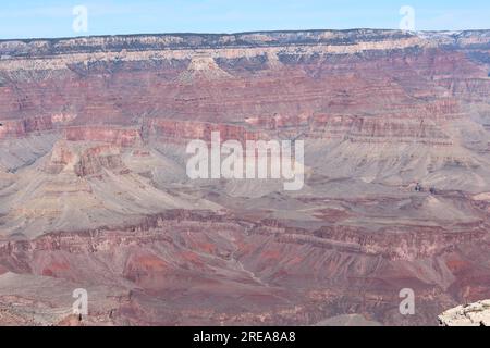 Amazing layer after layer of beautiful rock in the Grand Canyon. Stock Photo