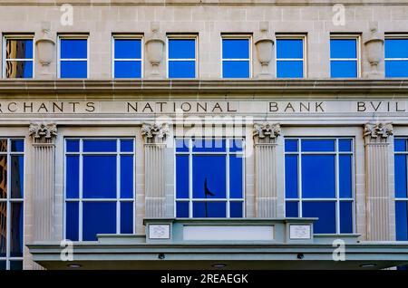 Merchants National Bank Building is pictured, June 27, 2023, in Mobile, Alabama. The 18-story building was constructed in 1929. Stock Photo