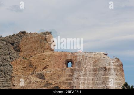 See Crazy Horse Monument Coming To Life Stock Photo