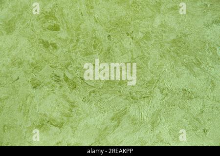 Green abstract background with place for text, texture pearl green background for design, text, advertising, decorative plaster texture for walls. Stock Photo