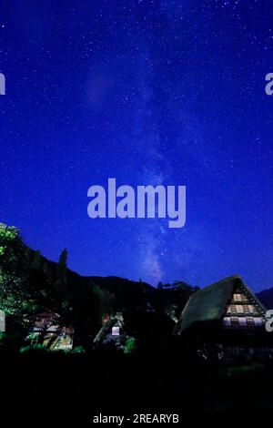 Amanogawa River and Shirakawa-go Stock Photo