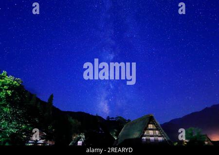 Amanogawa River and Shirakawa-go Stock Photo