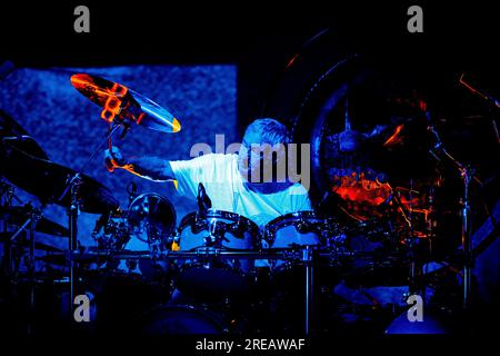 Nick Mason in concert at Anfiteatro del Vittoriale in Gardone Riviera photo by Andrea Ripamonti Stock Photo