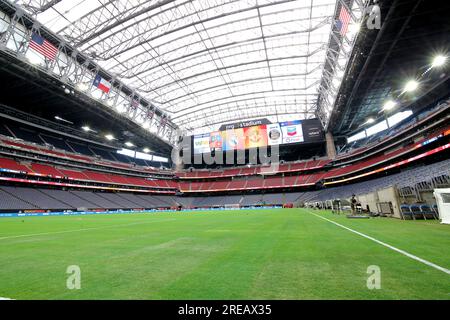 Houston, Texas, USA. 26th July, 2023. A general view of NRG Stadium prior to the Soccer Champions Tour match between Manchester United FC and Real Madrid CF in Houston, TX on July 26, 2023. (Credit Image: © Erik Williams/ZUMA Press Wire) EDITORIAL USAGE ONLY! Not for Commercial USAGE! Stock Photo