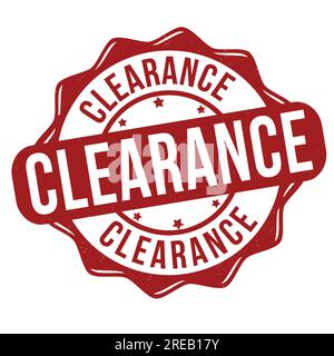 Clearance grunge rubber stamp on white background, vector illustration Stock Vector