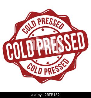 Cold pressed grunge rubber stamp on white background, vector illustration Stock Vector