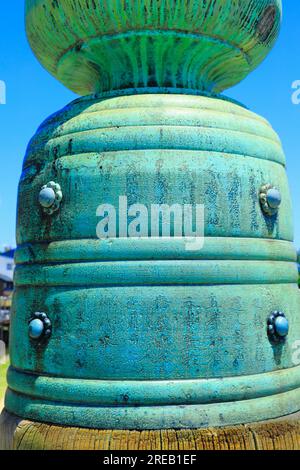 Otorii (Grand Gate) of Heian Jingu Shrine and Kyoto Municipal Museum of Art Stock Photo