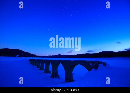 Taushubetsu River Bridge Stock Photo