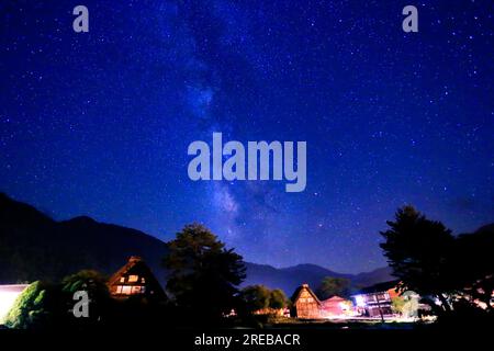 Amanogawa River and Shirakawa-go Stock Photo