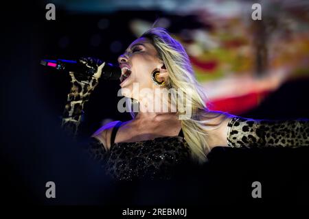 Istanbul, Turkey. 26th July, 2023. Hadise giving her concert during the Istanbul Festival 26 July 2023 (Photo by Yagiz Gurtug/NurPhoto) Credit: NurPhoto SRL/Alamy Live News Stock Photo