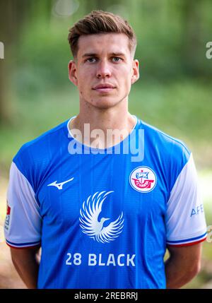 Bad Doberan, Germany. 20th July, 2023. Rostock's Alexander Rossipal from FC Hansa Rostock. Credit: Jens Büttner/dpa - IMPORTANT NOTE: In accordance with the requirements of the DFL Deutsche Fußball Liga and the DFB Deutscher Fußball-Bund, it is prohibited to use or have used photographs taken in the stadium and/or of the match in the form of sequence pictures and/or video-like photo series./dpa/Alamy Live News Stock Photo