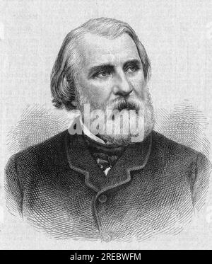 Turgenev, Ivan Sergeyevich, 9.11.1818 - 3.9.1883, Russian writer, ARTIST'S COPYRIGHT HAS NOT TO BE CLEARED Stock Photo