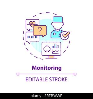 Monitoring concept icon Stock Vector