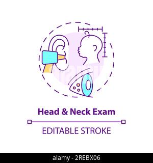 Head and neck exam concept icon Stock Vector