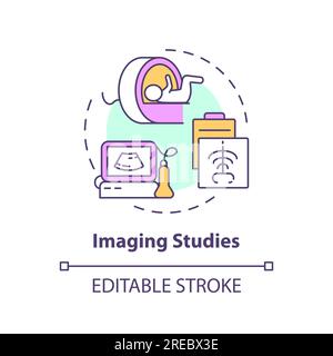 Imaging studies concept icon Stock Vector