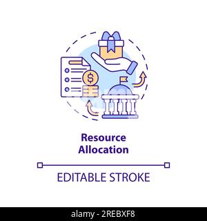 2D customizable resource allocation icon concept Stock Vector