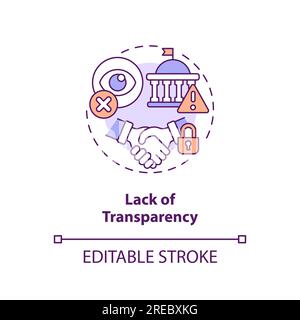 2D customizable lack of transparency icon concept Stock Vector