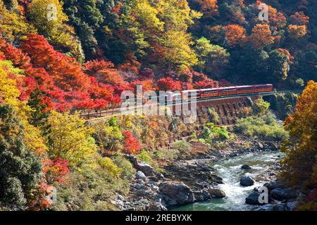 Sagano Trolley Train Stock Photo