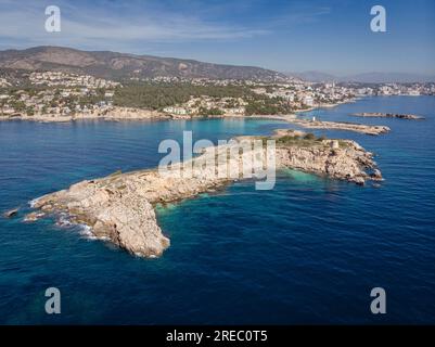 Illetes beach, Calvià, Mallorca, Balearic Islands, Spain Stock Photo