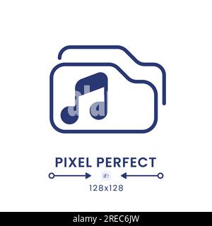 Music playlist black solid desktop icon Stock Vector