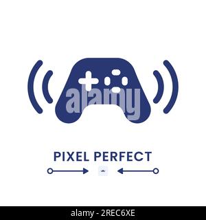 Gamepad black solid desktop icon Stock Vector