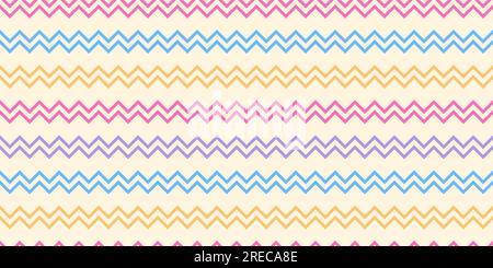 Seamless pattern. Geometric zigzag classical fashion pattern. Retro seamless vector chevrons. Colorful zigzag texture. Stock Vector