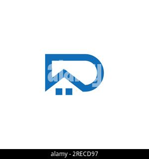 letter w d home shape simple logo vector Stock Vector