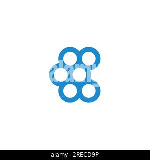 J Letter Design with Creative Dots Bubble Circles and Blue Pink Colors ...