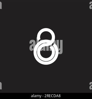 number 20 simple geometric circle line logo vector Stock Vector