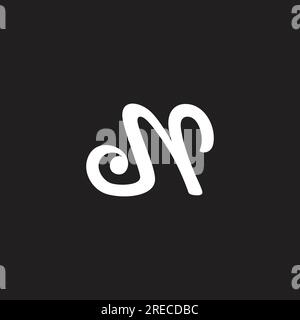 letter dr linked curves logo vector Stock Vector