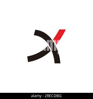letter xt simple geometric line logo vector Stock Vector