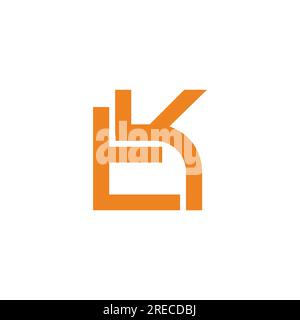 letter tk abstract geometric line logo vector Stock Vector