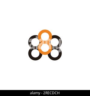 number 8 simple geometric symbol vector Stock Vector