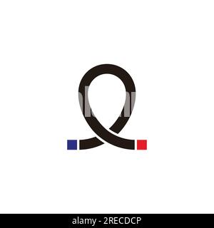 loop magnetic object geometric simple logo vector Stock Vector