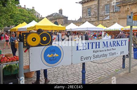 Leith Saturday Craft market, Dock Place, Leith, Edinburgh, Scotland, UK, EH6 6LU Stock Photo