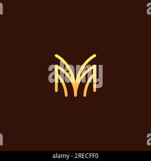VM Logo Design. Letter M Logo Stock Vector