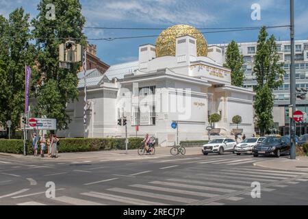 Vienna Secession: A stunning Vienna landmark constructed in 1897 as a venue for the innovative Vienna Secession group's art exhibitions. A celebration Stock Photo