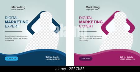 social media banner template design Stock Vector