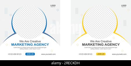 social media banner template design Stock Vector